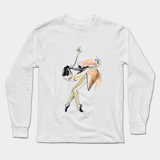 Ballerina Dance Drawing Long Sleeve T-Shirt